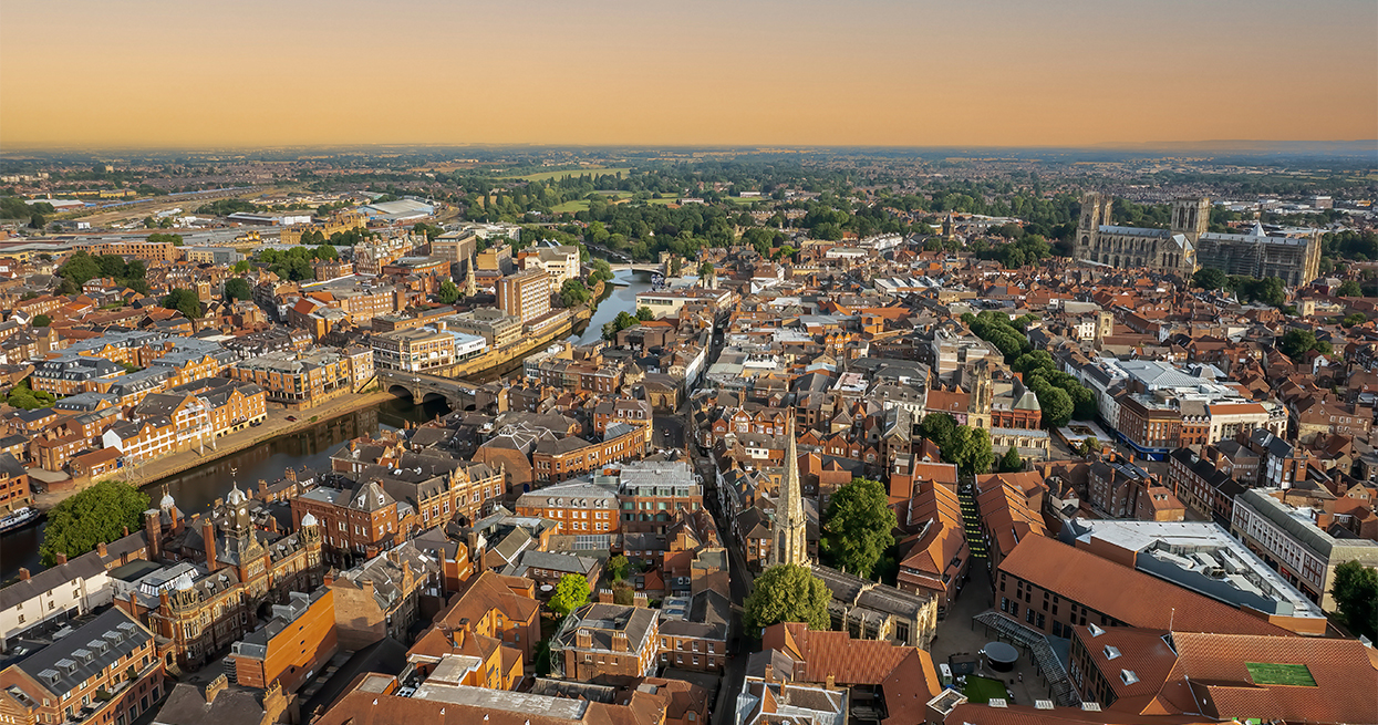 Aerial view of York