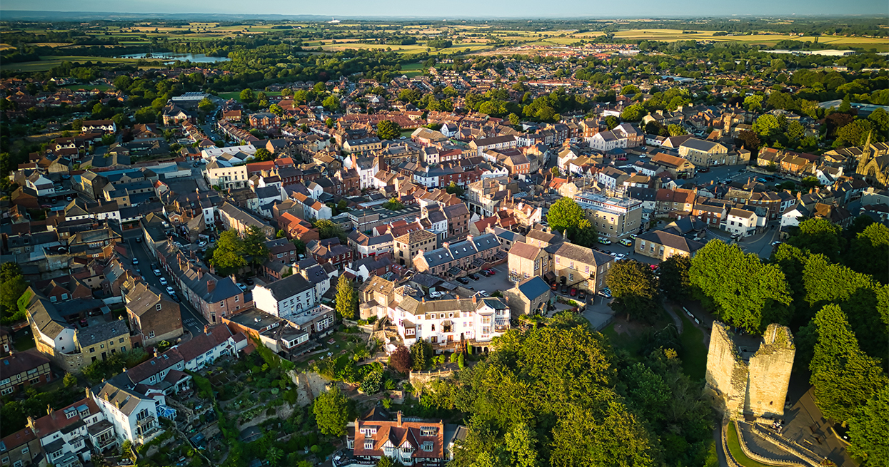 Aerial view of Knaresborough