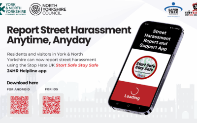 “Start Safe, Stay Safe” New Street Harassment app to improve street safety in York and North Yorkshire.