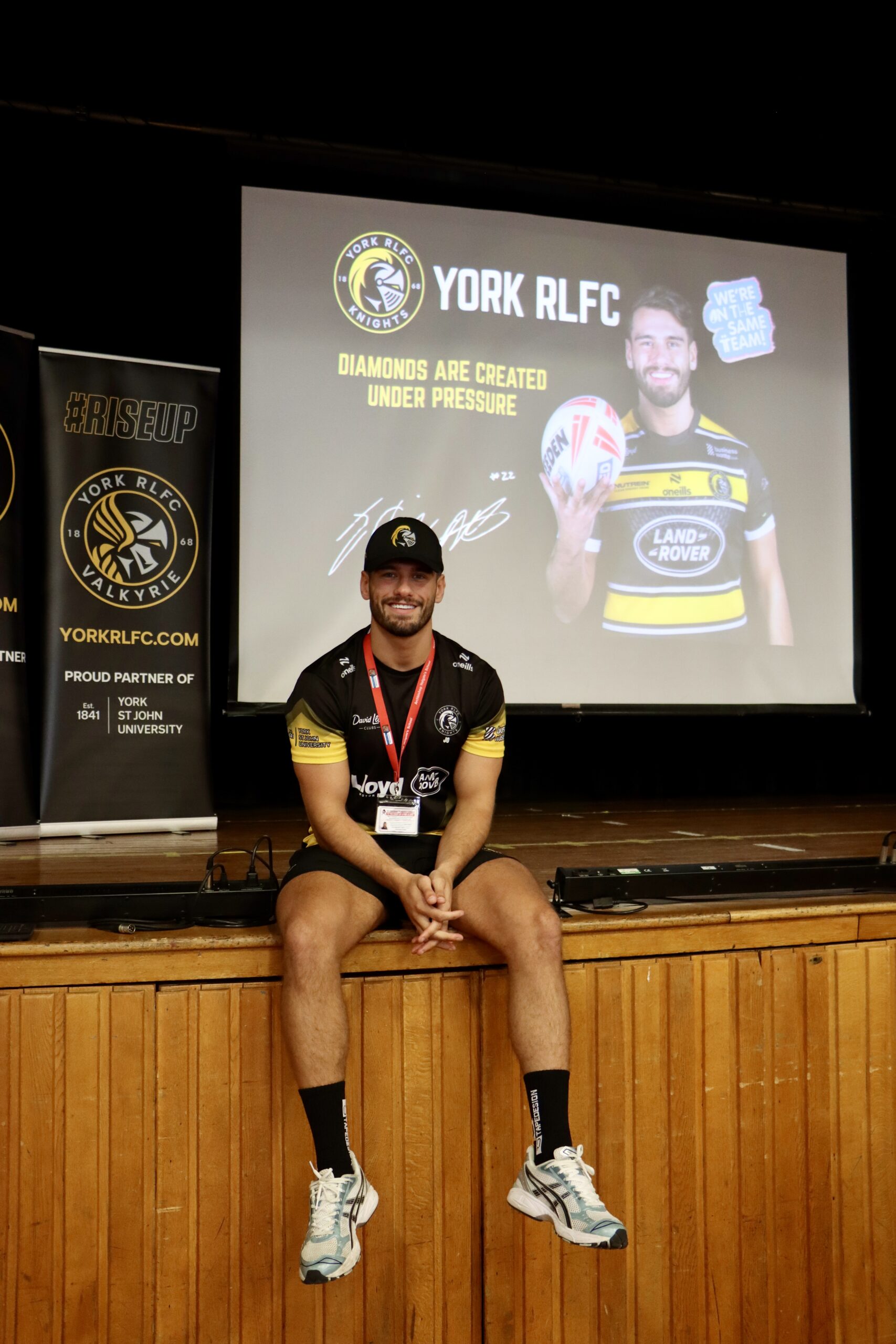 IMG_2788 That is York Knights first team player Jacques O'Neill visiting Archbishop Holgate Secondary school