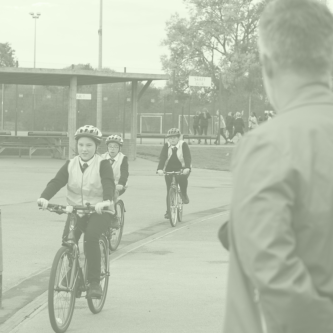Pupils cycling