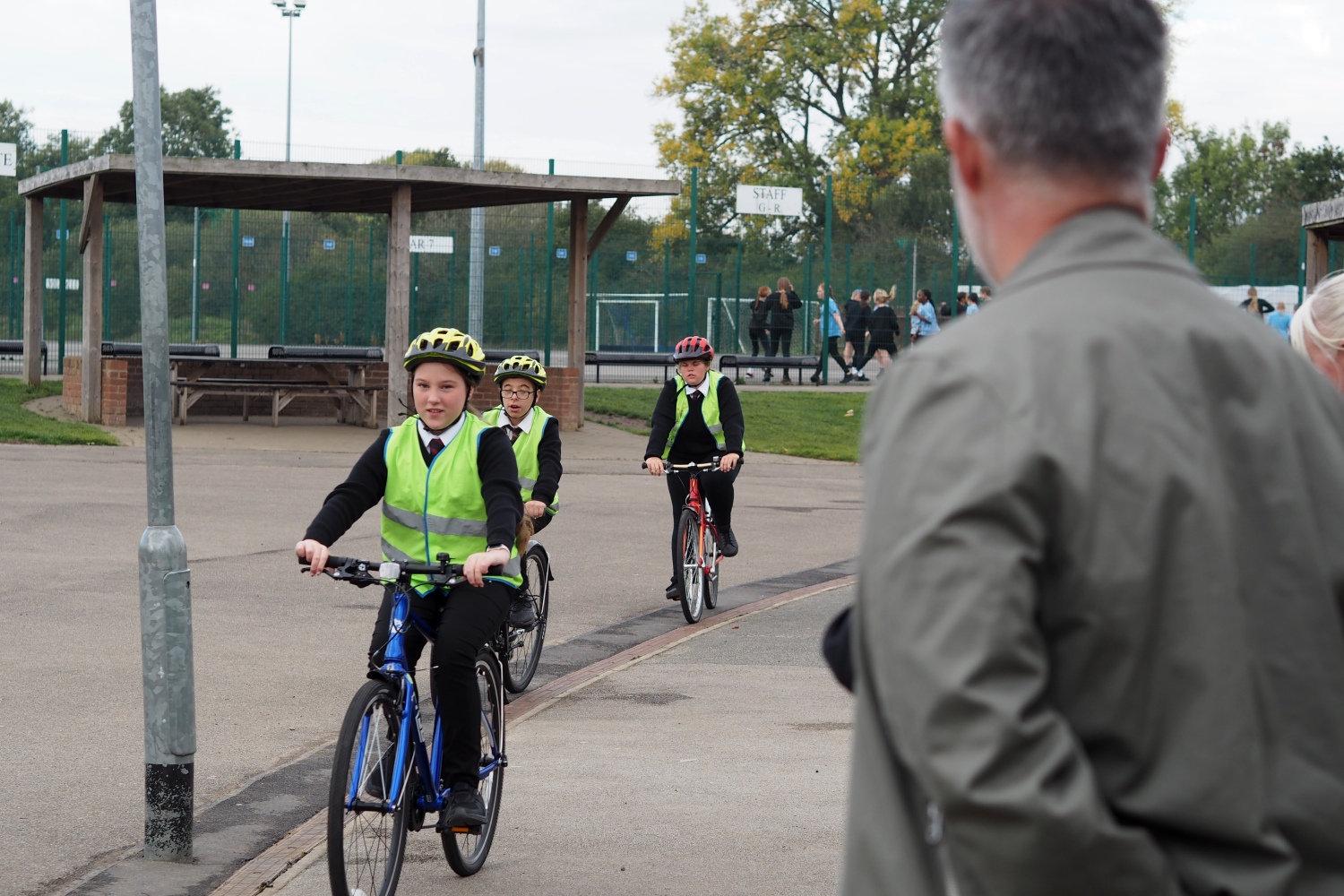 Pupils cycling
