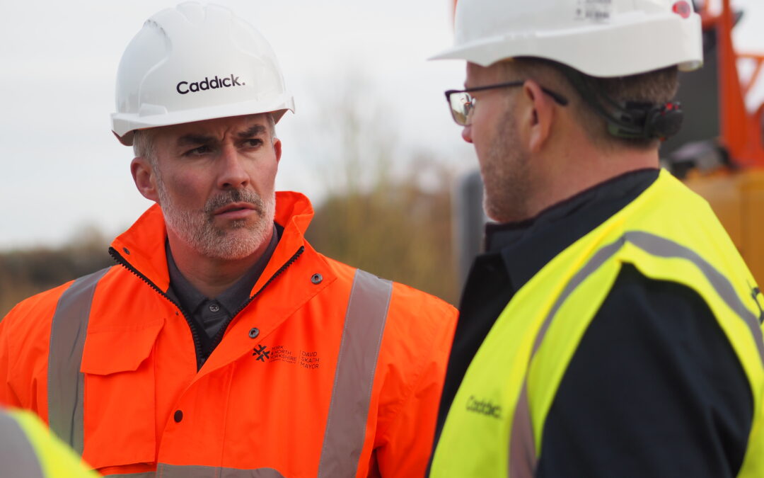 Mayor David Skaith visits construction site at Harrogate College, December 2025