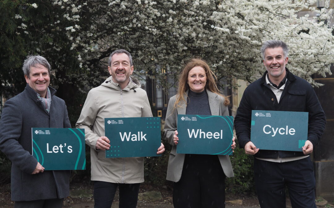 From left to right, David Watson CEO North Yorkshire Sport, National Active Travel Commissioner Chris Boardman, Active Travel Commissioner for York and North Yorkshire Rhiannon Letman-Wade, and the Mayor of York and North Yorkshire David Skaith