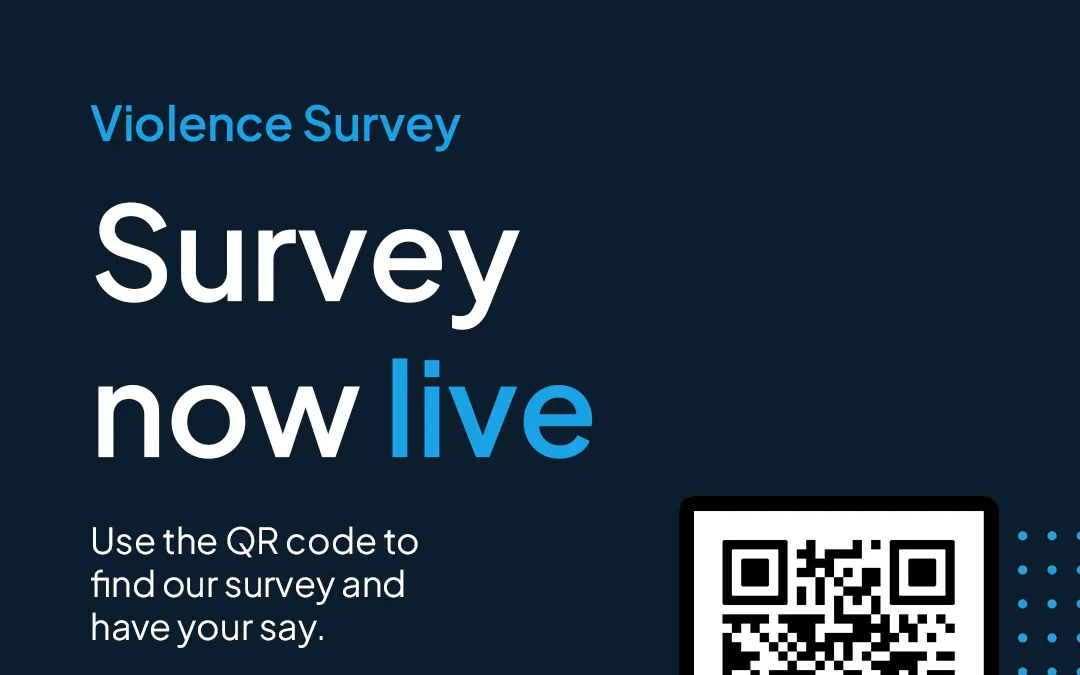 Announcing Survey is now live for people to take part and that people can use the QR code to go straight to the survey.