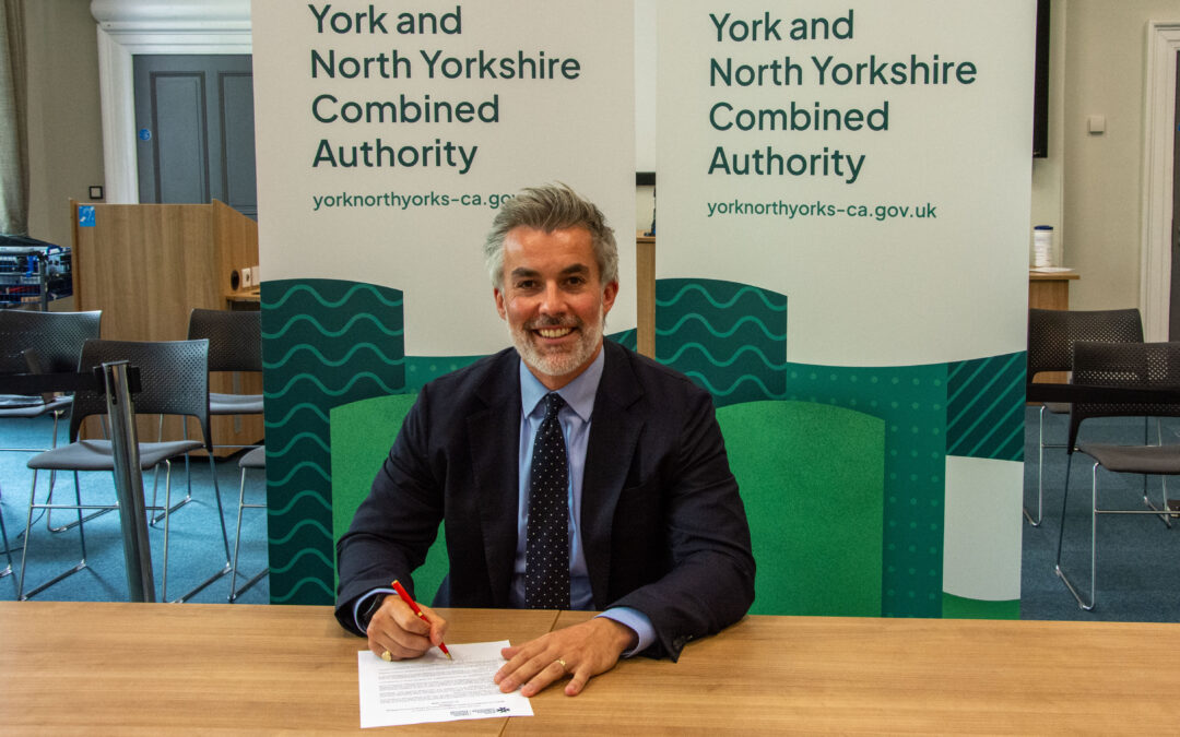 Mayor of York and North Yorkshire David Skaith signs Notice of Statutory Intent to Prepare an Assessment of Proposed Franchising Scheme