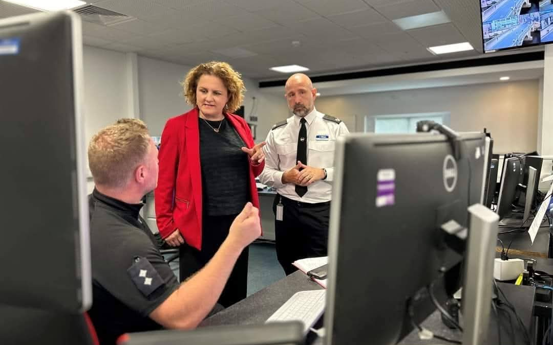 Jo Coles at North Yorkshire Police Force Control Room