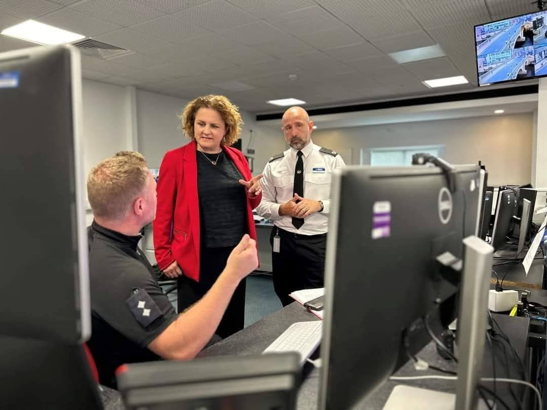 Jo Coles at North Yorkshire Police Force Control Room